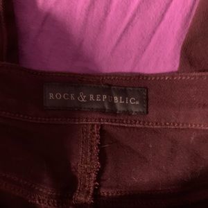 3/15 Rock & Republic 16M maroon jeans